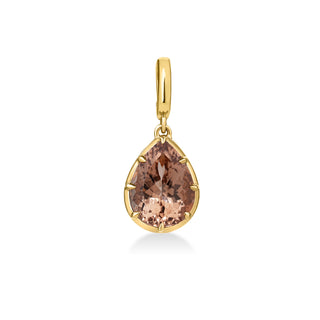 Georgian Pear Brown Tourmaline Pendant