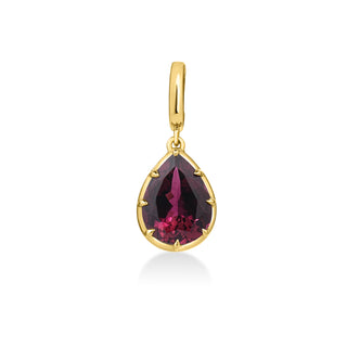 Georgian Pear Red Tourmaline Pendant