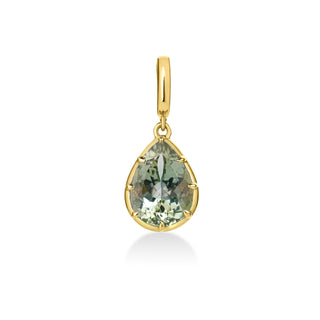 Georgian Pear Green Tourmaline Pendant
