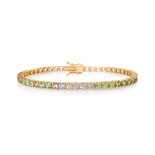 Green Ombre Tennis Bracelet