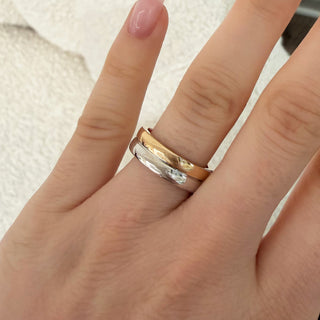 Two-Tone Eternity Band Ring