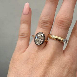 Georgian Oval Diamond Engagement Ring