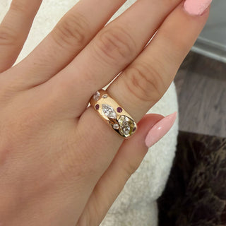 Diamond & Ruby Band Ring