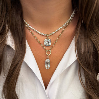 Georgian Antique Cushion Lab Diamond Pendant