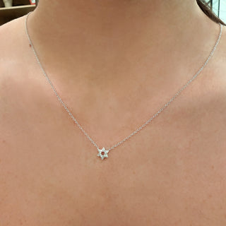 Diamond Star of David Necklace