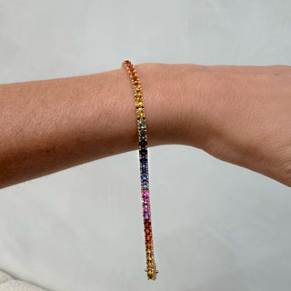 Rainbow Ombre Tennis Bracelet