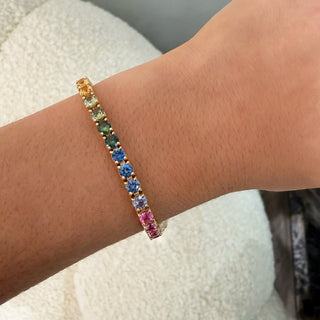Rainbow Ombre Tennis Bracelet
