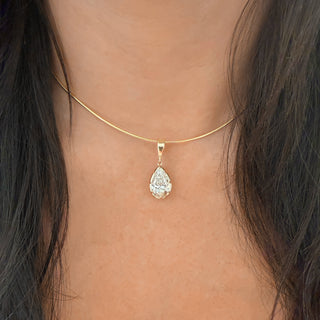 Georgian Pear Diamond Pendant