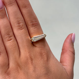 East West Geometric Lab Diamond Ring