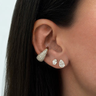 Domed Diamond Ear Cuff
