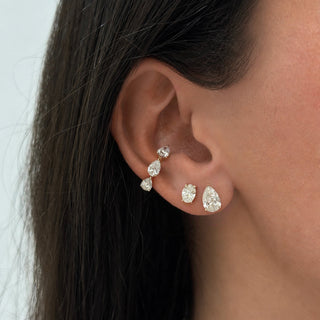 Three Pear Diamond Ear Cuff