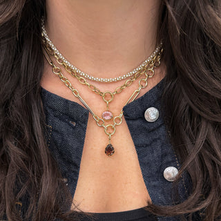 Mixed Link Chain Necklace with Connector