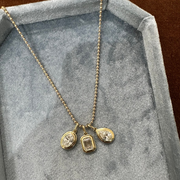 Double Bezel Pear Cut Lab Grown Diamond On Ball Chain