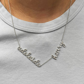 Diamond Script Name Necklace