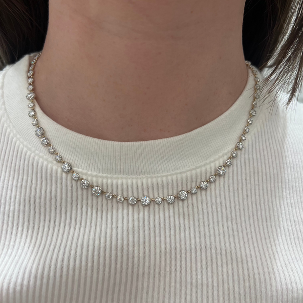 Georgian Set Lab Grown Diamond Necklace