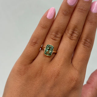 Green Diamond Engagement Ring