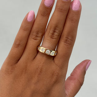 Bezel Mixed Shape Diamond Band