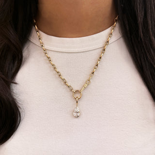 Oval Chain Necklace with Connector