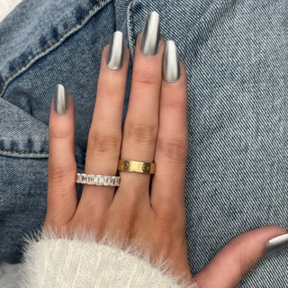 Emerald Cut Diamond Eternity Band