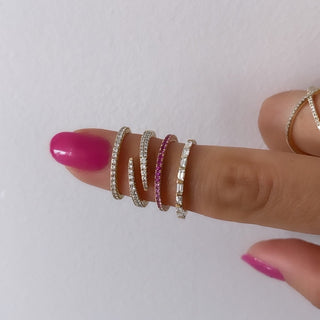 About: This diamond eternity band ring is set with pavé diamonds in 14K gold for a look that feels delicate with just enough texture. Slim and easy to stack, it adds a refined shimmer without overpowering the rest of your rings.

Diamond Details:&nbsp;Pavé Natural Diamonds

Total Carat Weight:&nbsp;0.40 Carats
Color:&nbsp;G/H
Clarity:&nbsp;SI

Metal:&nbsp;14K Gold

Available in 14K Yellow Gold, 14K White Gold, and 14K Rose Gold

Production time is 4-6 weeks.&nbsp;&nbsp;