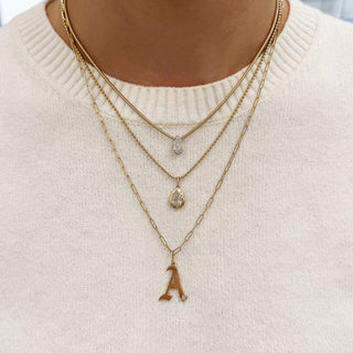 Pear Lab Diamond Snake Chain Necklace