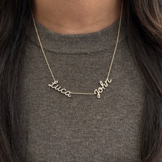 Diamond Script Name Necklace