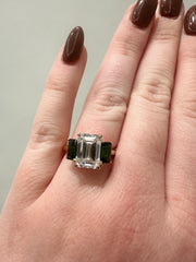 2.70 Carat Emerald Cut Diamond Engagement Ring