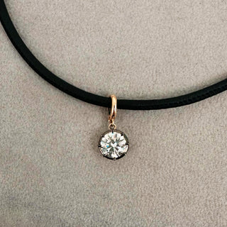 Georgian Round Lab Diamond Pendant