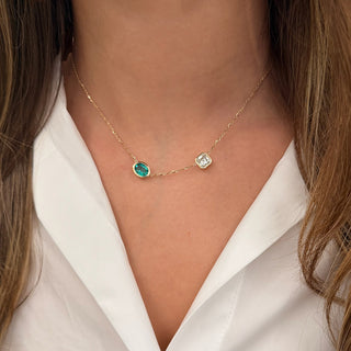 Emerald & Diamond Necklace