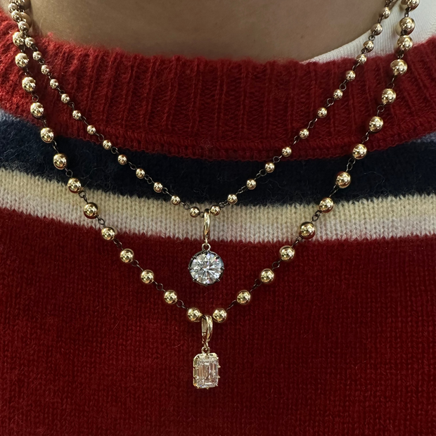 Pear Georgian Lab Grown Diamond Pendant