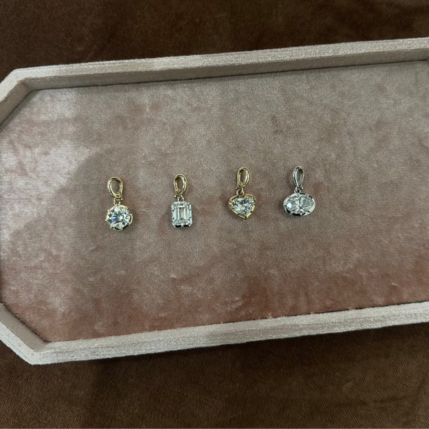 Pear Georgian Lab Grown Diamond Pendant