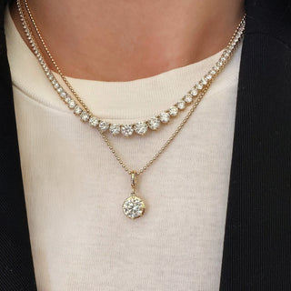 Georgian Round Lab Diamond Pendant