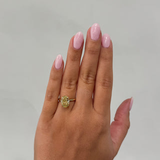 Oval Yellow Diamond Solitaire Engagement Ring