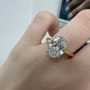 3.03 Carat Oval Cut Diamond Engagement Ring