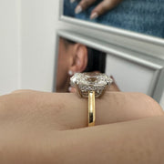 3.03 Carat Oval Cut Diamond Engagement Ring