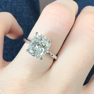 2.23 Carat Cushion Cut Diamond Engagement Ring
