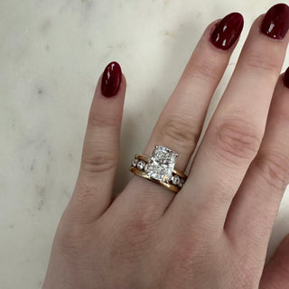 3.11 Carat Elongated Cushion Cut Diamond Engagement Ring