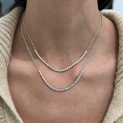 Lab Grown Diamond Half Tennis Necklace