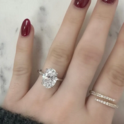 3.23 Carat Oval Cut Diamond Engagement Ring