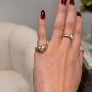 Bezel Heart Shape Diamond Ring