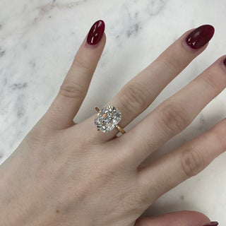 5.07 Carat Antique Cushion Cut Diamond Engagement Ring