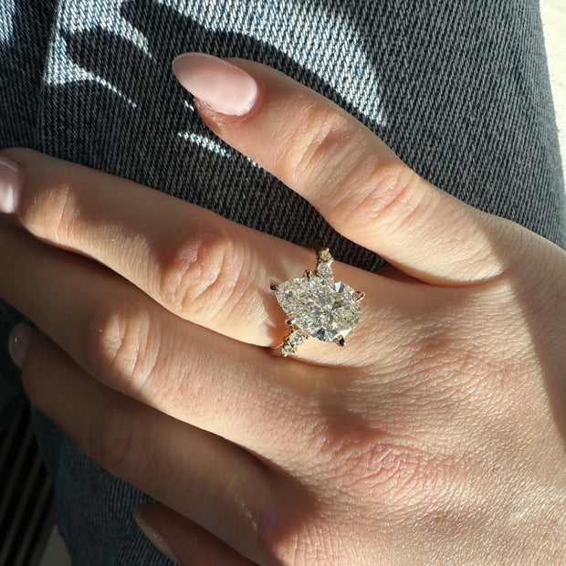 3.01 Carat Pear Cut Diamond Engagement Ring