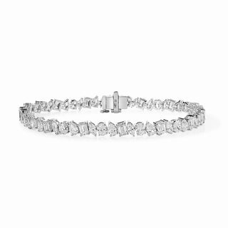 Mixed Shape Lab Diamond Tennis Bracelet