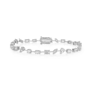 Mixed Shape Lab Diamond Tennis Bracelet