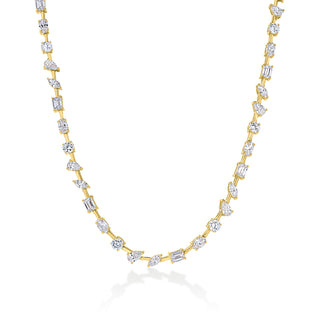 Mixed Shape Lab Grown Diamond Tennis Necklace