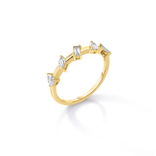 Mixed Shape Diamond Orbit Ring