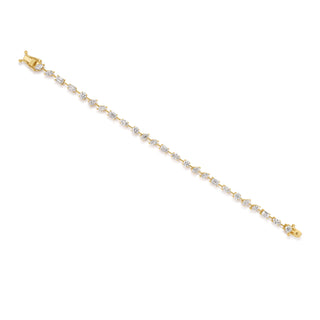 Mixed Shape Lab Diamond Tennis Bracelet