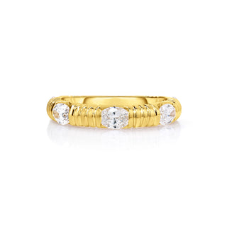 Oval Lab Diamond Fluted Ring