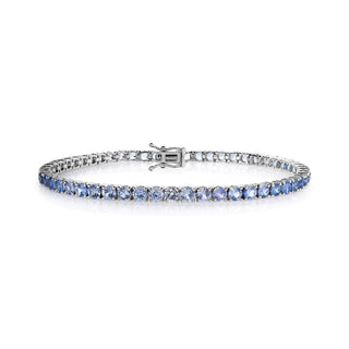 Blue Sapphire Ombre Tennis Bracelet