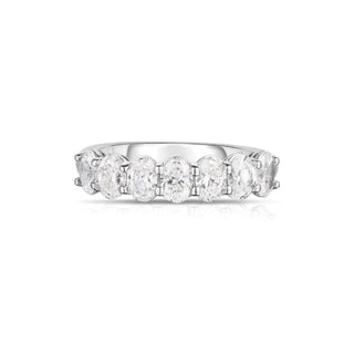 Oval Diamond Half Eternity Band